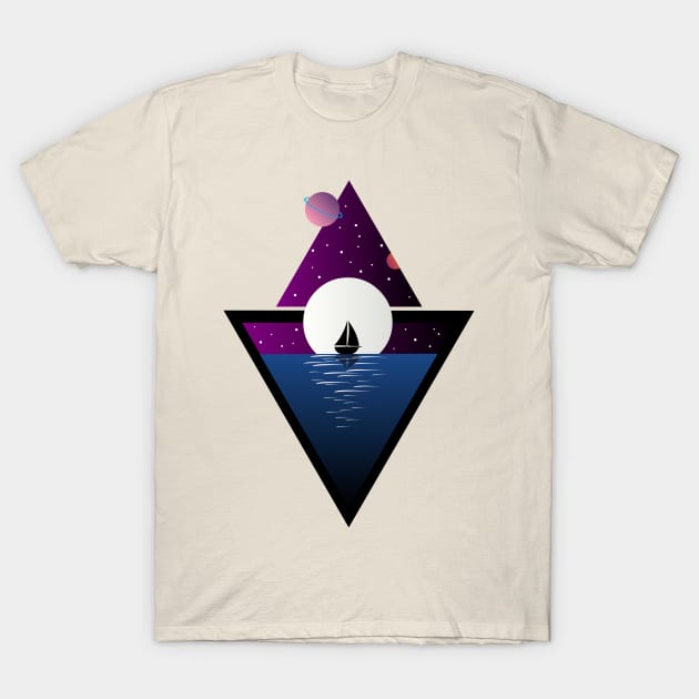 MINIMALIST GEOMETRIC LANDSCAPE T-Shirt by SAMUEL FORMAS